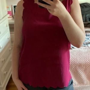 ELE Scalloped Tank Blouse Small